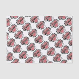 Papier Mousseline tatouage de coeur de bunco