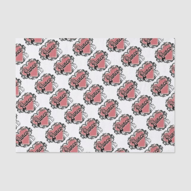 Papier Mousseline tatouage de coeur de bunco (Recto)