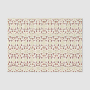 Papier Mousseline Taureau Crânes Beige Brown Pays Découpage rustique