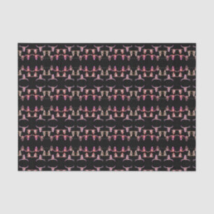 Papier Mousseline Taureau Pink Brown Ouest Noir Rustique