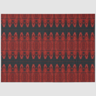 Papier Mousseline Taureau rouge Motif d'art noir de l'Ouest de la tr