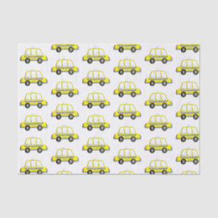 Papier Mousseline Taxi NYC Jaune New York Ville À damiers Imprimer c