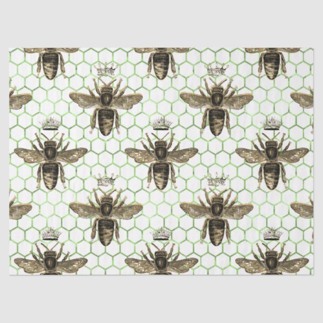 Papier Mousseline Tea Garden Bee Series Design 27 Tissu Papier (Recto)