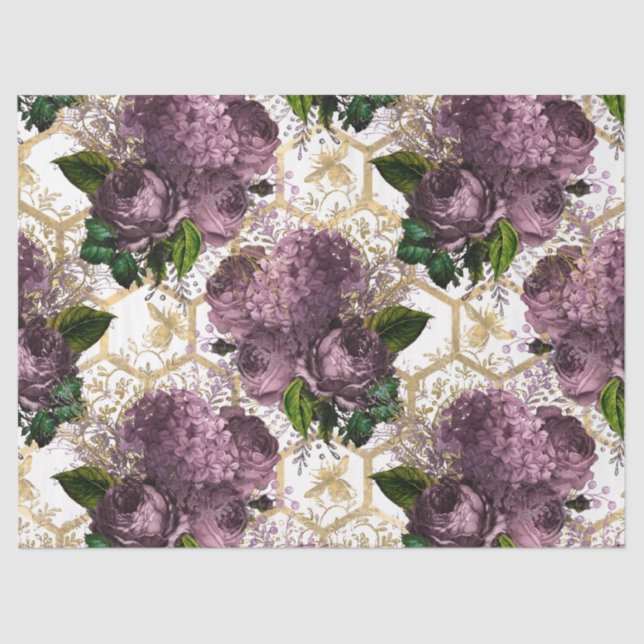 Papier Mousseline Tea Garden Bee Series Design 41 (Recto)