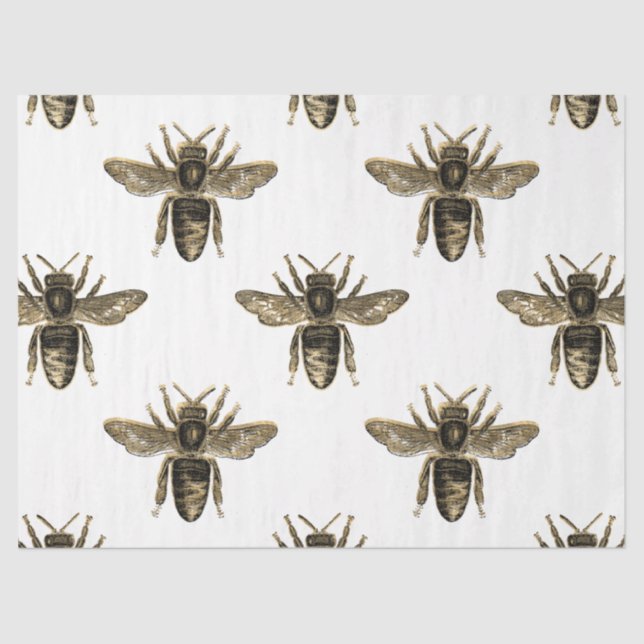 Papier Mousseline Tea Garden Bee Series Design 53 (Recto)