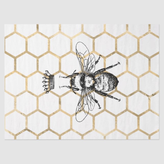 Papier Mousseline Tea Garden Bee Series Design 55 (Recto)