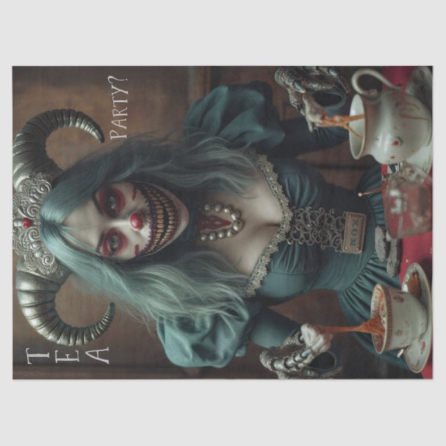 Papier Mousseline Tea Party Effrayer Alice (Recto)