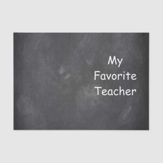 Papier Mousseline Teacher Chalkboard Design Venin Idea (Recto)