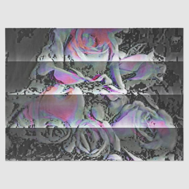 Papier Mousseline Techno Bouquet  (Recto)