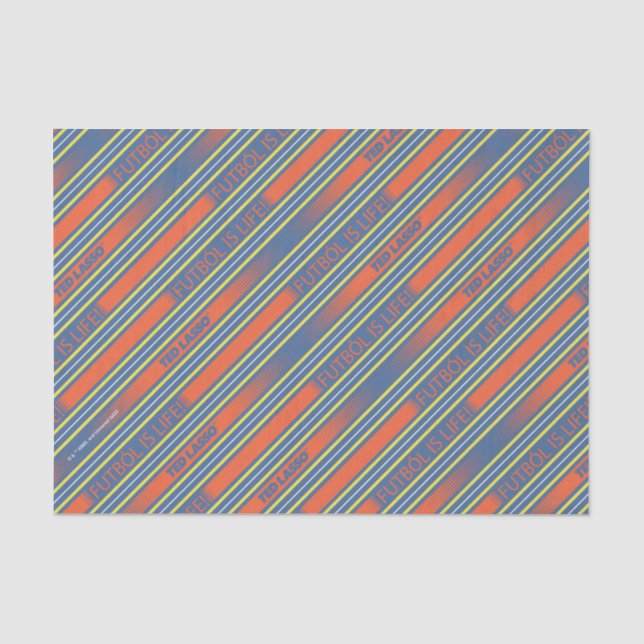 Papier Mousseline Ted Lasso | Fútbol est le Motif de la bande de vie (Recto)