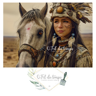 Papier Mousseline Teenage Girl With Horse Cinematic Fantasy Portrait