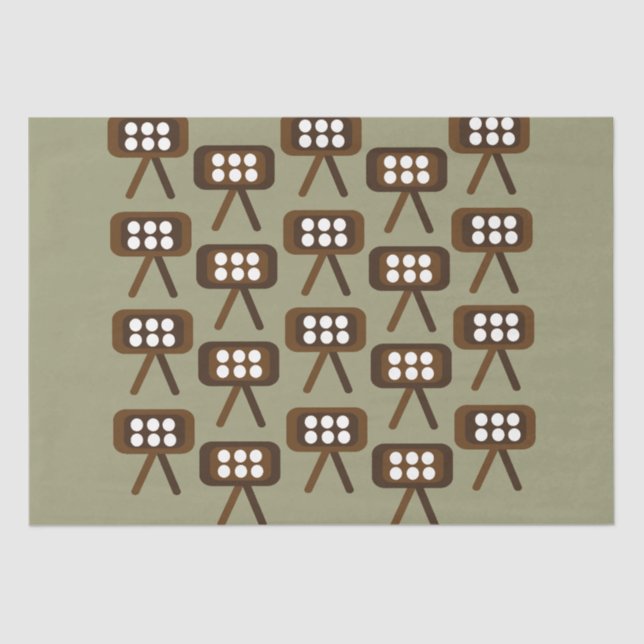 Papier Mousseline Télévision Moderne Du Milieu Du Siècle (Recto)