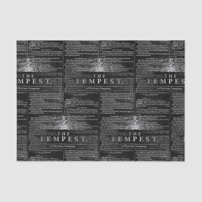 Papier Mousseline Tempest Shakespeare Jouer Tissu Papier (Recto)