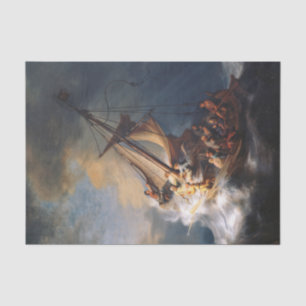Papier Mousseline Tempête de Rembrandt Mer de Galilée Peinture