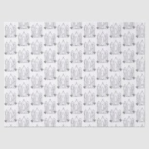 Papier Mousseline Temple mormon simple moderne LDS Salt Lake City