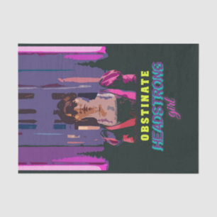 Papier Mousseline Tendance Neon Cyberpunk Obstinate Headstrong Girl