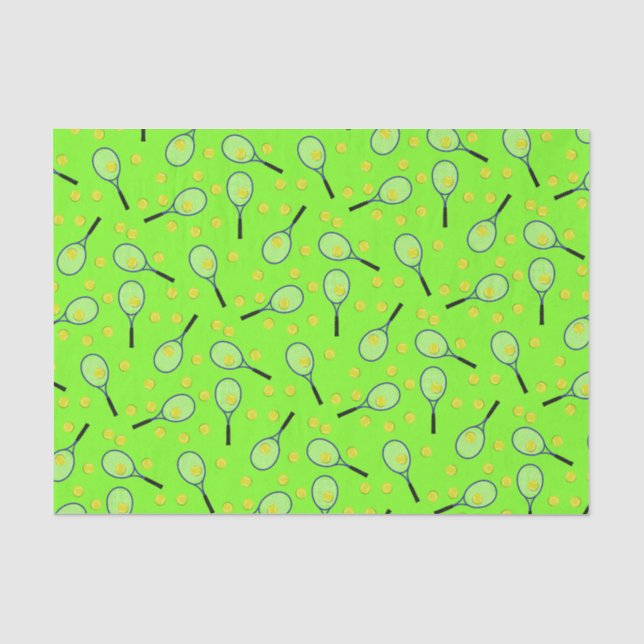 Papier Mousseline Tennis Sports Anniversaire (Recto)