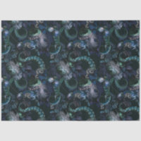 Tentacle Turquoise De Cthulhu Gothique Avec Fleurs