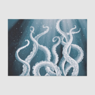 Papier Mousseline Tentacles Galaxy Blue Moon Rays