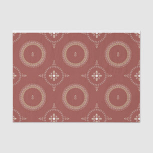 Papier Mousseline Terracotta Élégante florale ornementale