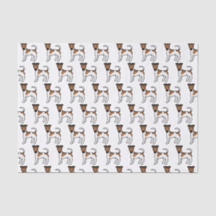 Papier Mousseline Terrier Fox Lisse Blanc Et Brun Chiens De Dessin A