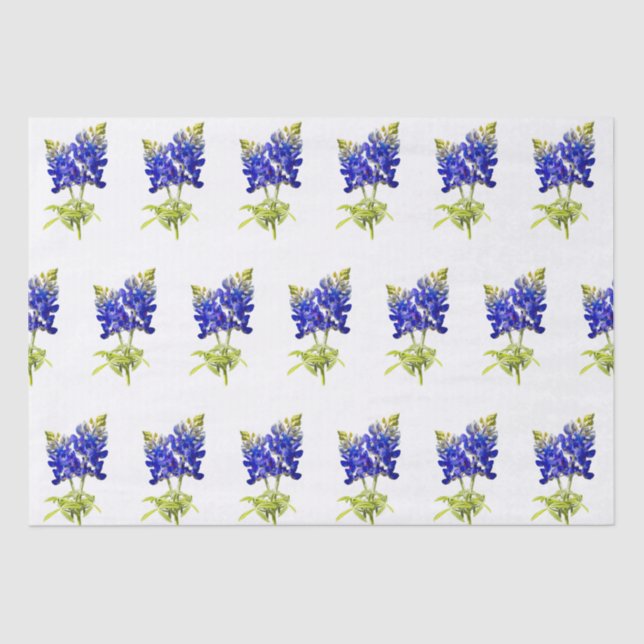 Papier Mousseline Texas Bluebonnets, (Recto)