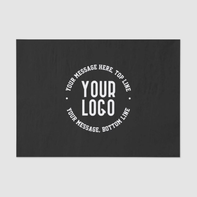 Papier Mousseline Texte personnalisable et logo ou image téléchargé (Recto)