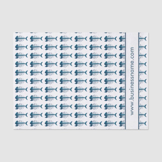 Papier Mousseline Texte personnalisé des os de poisson Motif (Recto)