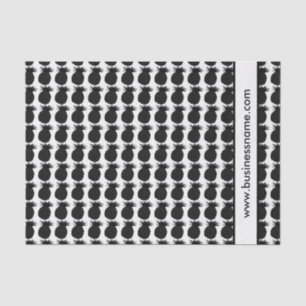 Papier Mousseline Texte personnalisé du Motif d'ananas noir
