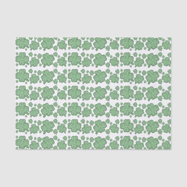 Papier Mousseline Texte personnalisé du Motif shamrock (Recto)