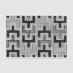 Papier Mousseline Textile de boue africain avec Motifs géométriques