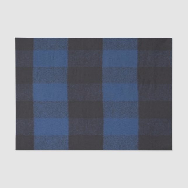 Papier Mousseline Texture bleue de bûcheron de plaid de Buffalo de (Recto)