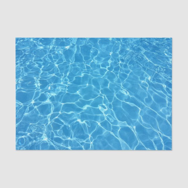 Papier Mousseline Texture d'eau bleue (Recto)