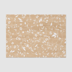 Papier Mousseline Texture en bois rustique avec Motif en feuillage b
