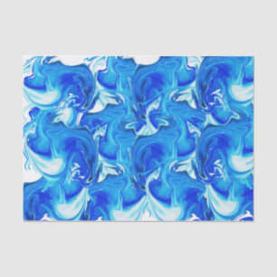 Papier Mousseline Texture marbrée par bleu, technique riche d'ebru