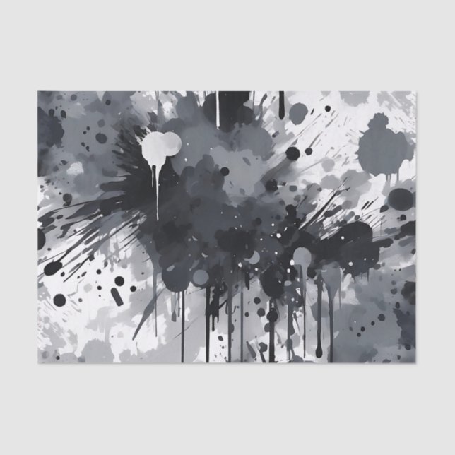 Papier Mousseline Texture Noir Blanc Et Gris (Recto)