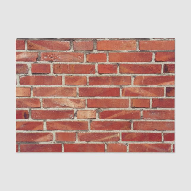 Papier Mousseline Texture rouge de mur de briques (Recto)