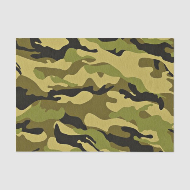 Papier Mousseline Texture verte d'armée de camouflage (Recto)