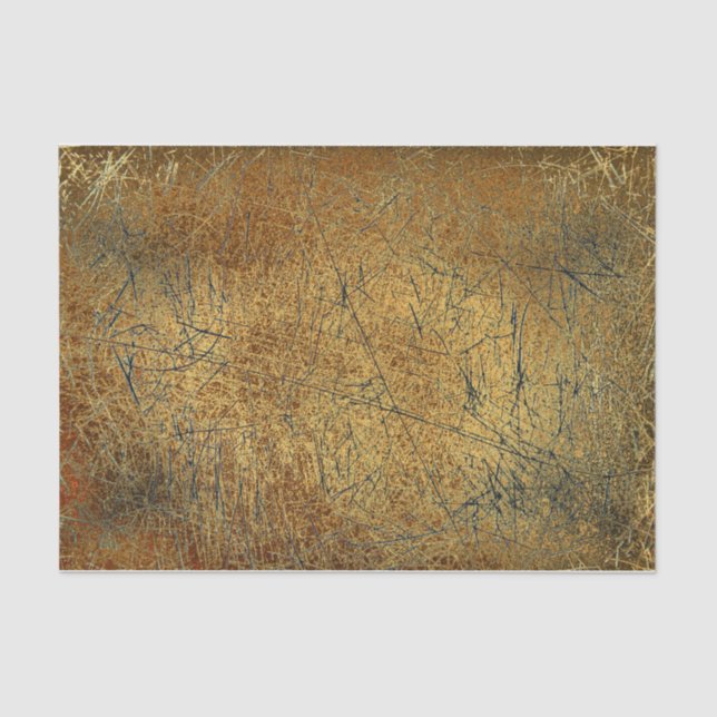 Papier Mousseline Texture vintage d'antiquité Grattes d'or jaune (Recto)