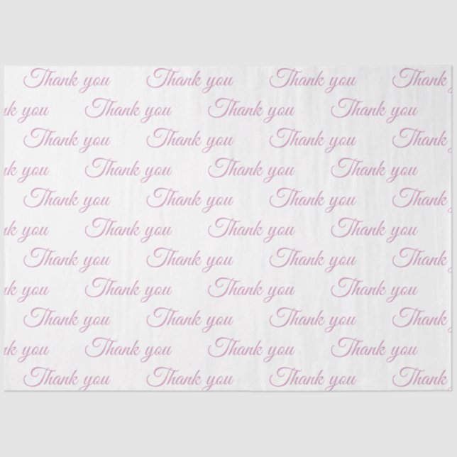 Papier Mousseline Thank you Wrapping paper  (Recto)