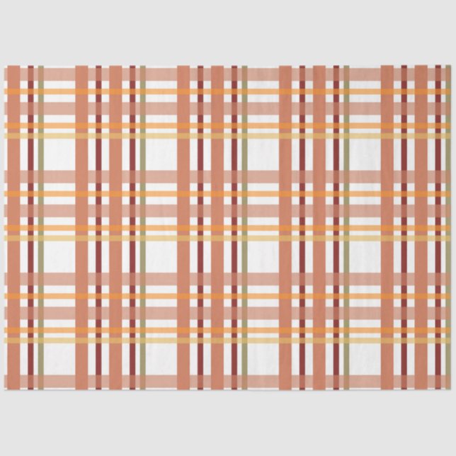 Papier Mousseline Thankgiving Plaid Series Design 9 (Recto)