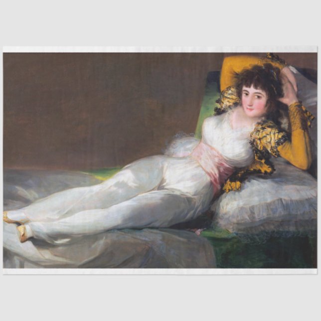 Papier Mousseline The Clothed Maja, Francisco Goya, 1798-1803 (Recto)