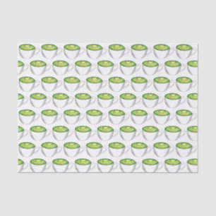 Papier Mousseline Thé japonais Matcha Green Latte Teacup Foin