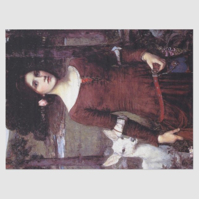 Papier Mousseline The Lady Clare par J W Waterhouse 1900 (Recto)
