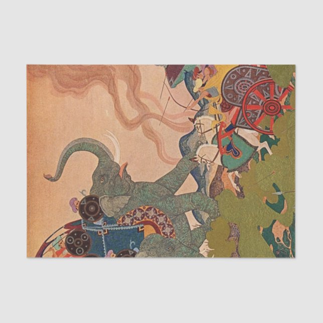 Papier Mousseline "The Pearl Warrior" par Edmund Dulac (Recto)