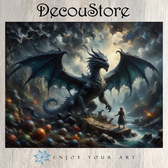 Papier Mousseline The Silent Guardian Dragon Decoupage (Créateur téléchargé)