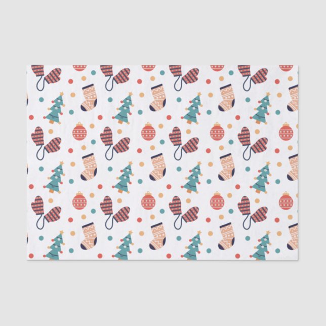 Papier Mousseline Thème de Noël mignon (Recto)