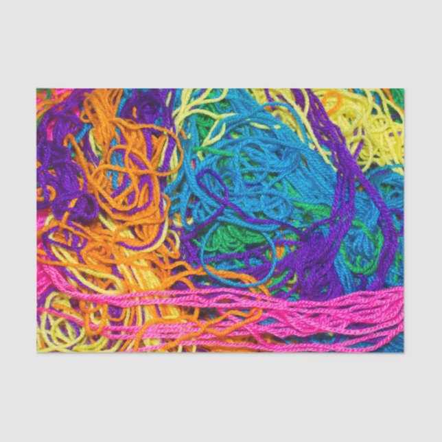 Papier Mousseline Thème du Crochet et de l'artisanat Tricot (Recto)