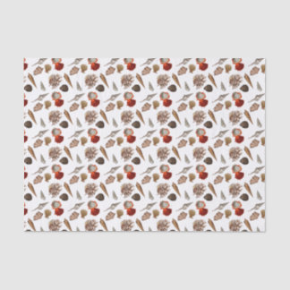 Papier Mousseline Thème Plage de Coquillages Exotiques