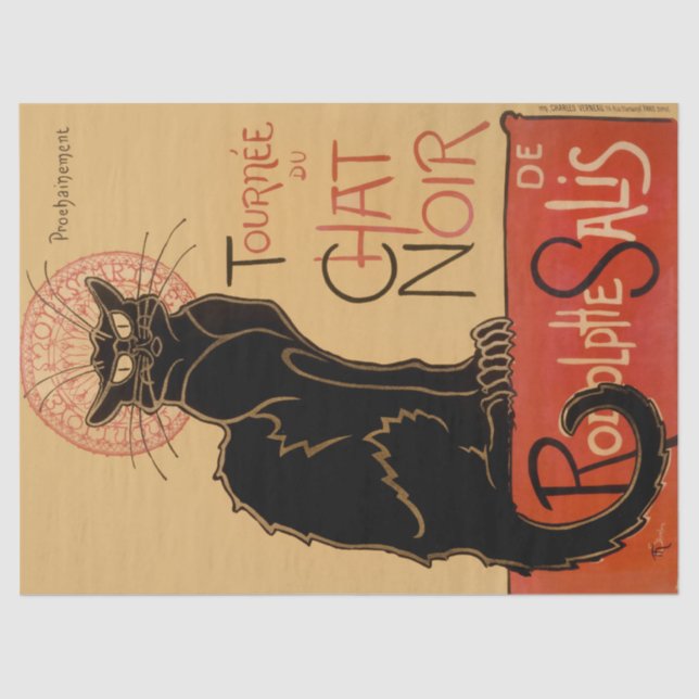 Papier Mousseline Théophile Steinlen Le Conversation Noir Découpage (Recto)